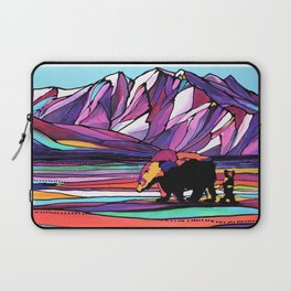 Homeschool Colorful Landscape with Grizzlies Laptop Sleeve