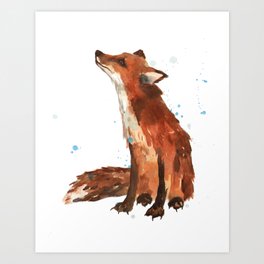Mindful Fox Art Print