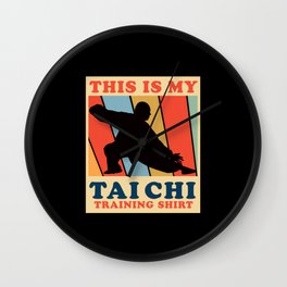 Taiji Chuan Martial Arts Chinese Shadow Boxing Gift Tai Chi graphic Wall Clock