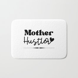 Mother Hustler Black & White Bath Mat