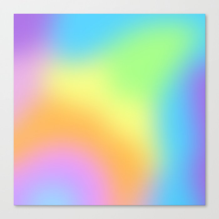 Bright Pastel Multicolor Blur Canvas Print