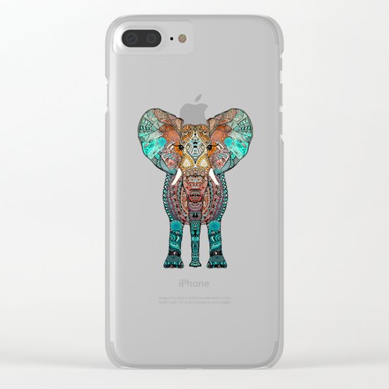 BOHO SUMMER ELEPHANT Clear iPhone Case
