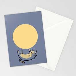 Full Moon Cat Stationery Card