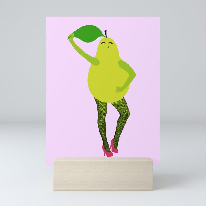 Pear Lady (Purple)  Mini Art Print