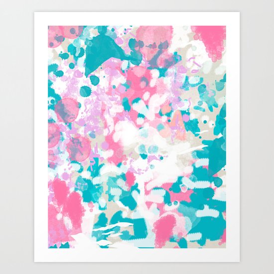 Shaz - abstract painting minimal modern color palette boho nursery home decor Art Print