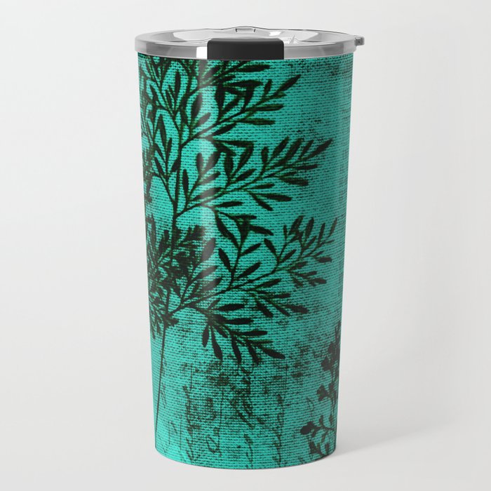 Botanical Turquoise Travel Mug