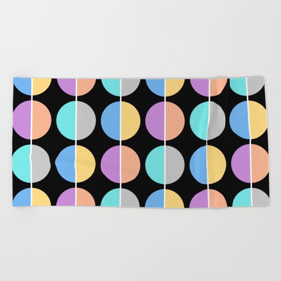 BACK TO THE 70's (abstract geometric pattern) Beach Towel