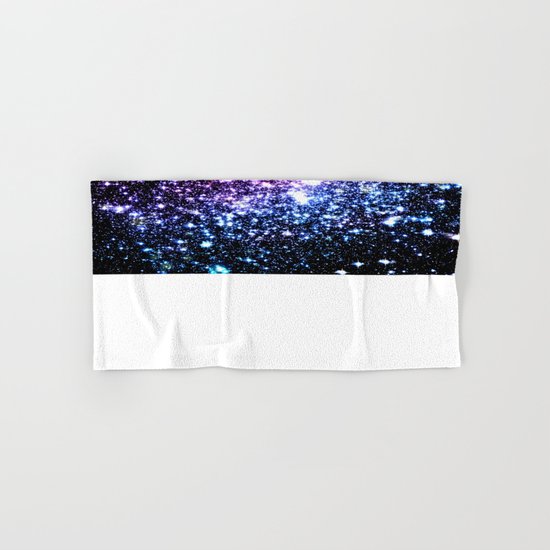 Cool Tone Galaxy Stars Hand & Bath Towel