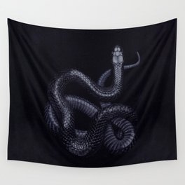 Snake in darkness Wall Tapestry