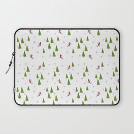 Skis and Pine Trees Laptop Sleeve