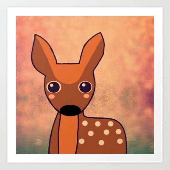 Little Deer-96 Art Print