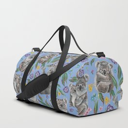 Koala Family - blue Duffle Bag