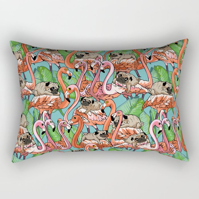 Flamingo Party Rectangular Pillow