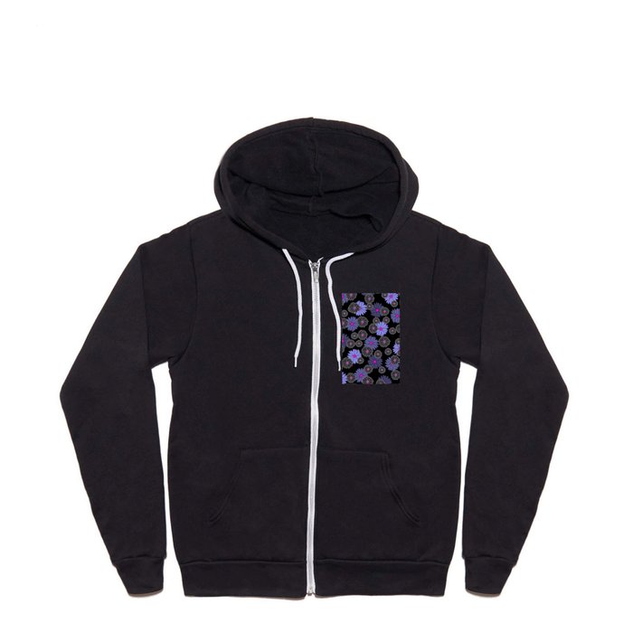 Floral hotsell zip hoodie