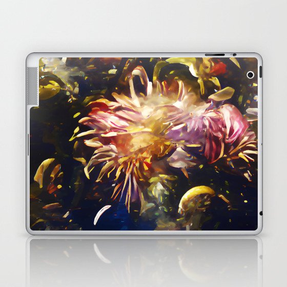 Anemone Flower Bouquet baroque oil painting Laptop & iPad Skin