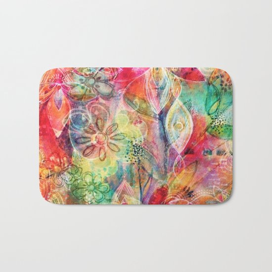 Summer Floral Dreams Bath Mat