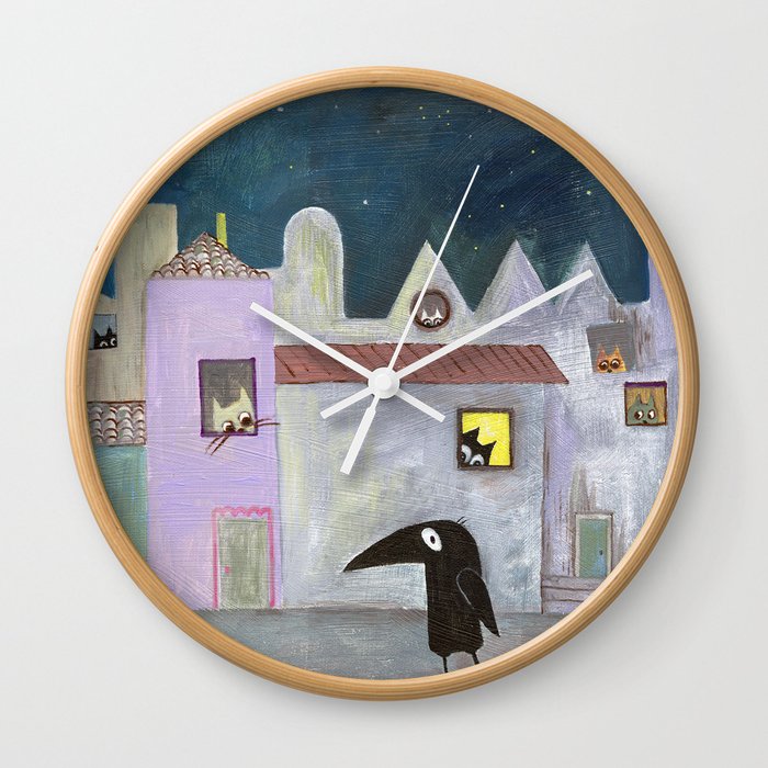 city of cats Wall Clock
