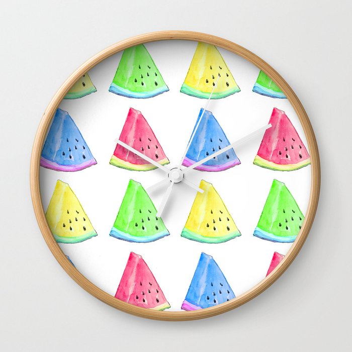 Watermelon Color Mix Wall Clock