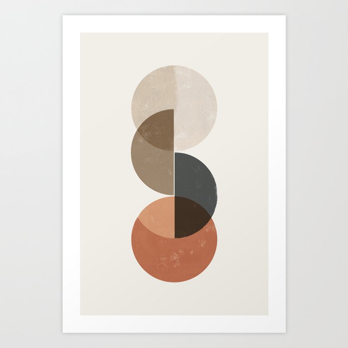 Geometric Circles Abstract 1 Art Print