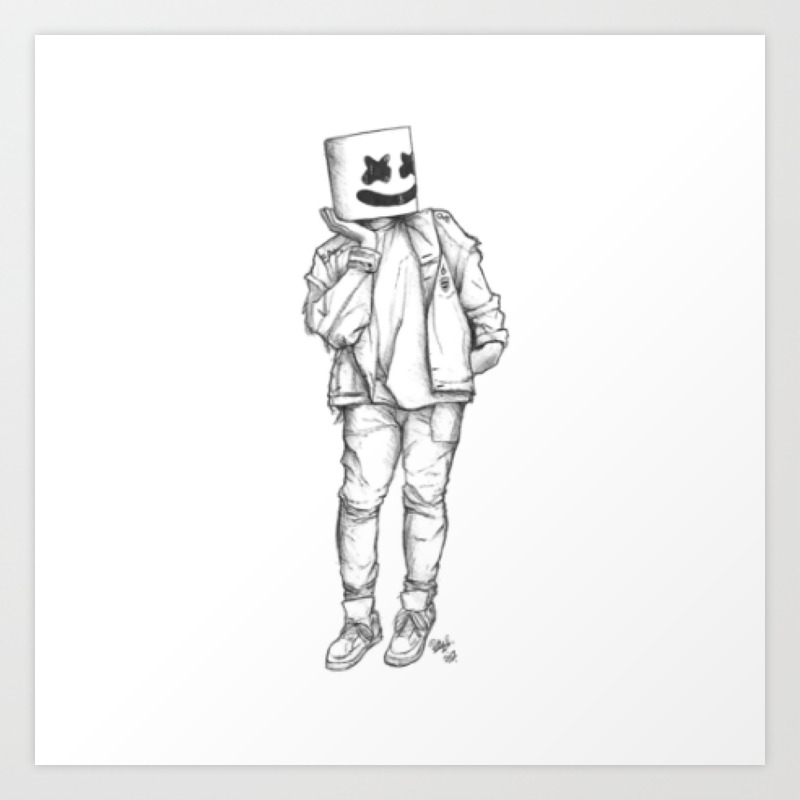 Marshmello Art Print By Blitzart Society6