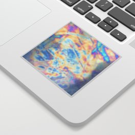 Holographic colorful oily marble pattern Sticker