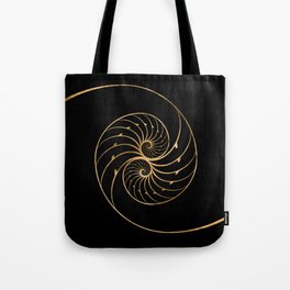 Nautilus Shells - Golden Pair Tote Bag