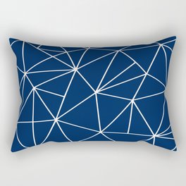 Triangle Geometric Art,  Navy Blue, Pieces Art Rectangular Pillow