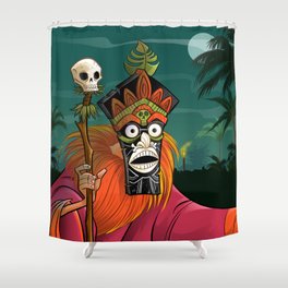 Tiki Witch Doctor Shower Curtain