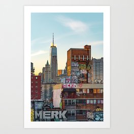 New York City | Colorful Night in NYC Art Print | Golden Hour, Vibrant, Photo, Manhattan, Skyscrapers, Ny, American, Urban, Wanderlust, Street Photography 
