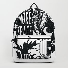 Need More Space Backpack | Skull, Punk, Guitar, Drawing, Music, Anarchy, Astronaut, Black And White, Pattern, Street 