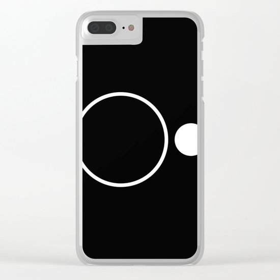 Emptiness - Black and White Minimalism Clear iPhone Case