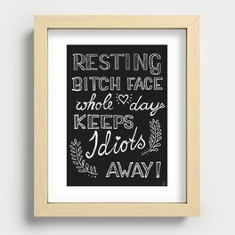 RBF keeps idiots away Recessed Framed Print