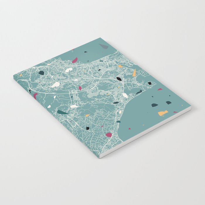 Yokosuka City Map - Japan. Terrazo  Notebook