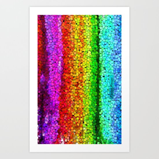 Falling Cube. Art Print