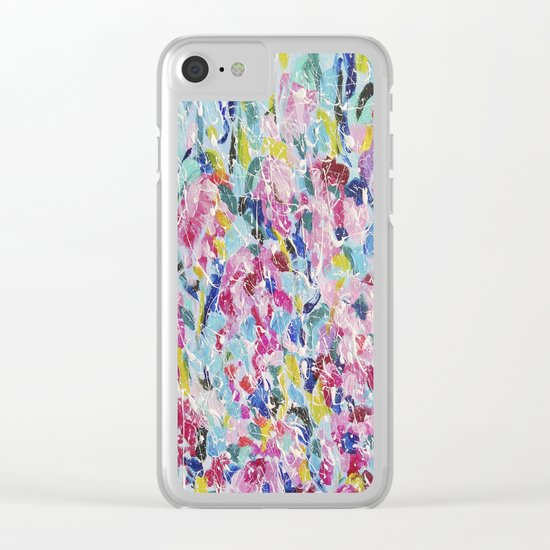 Abstract floral painting 2 Clear iPhone Case