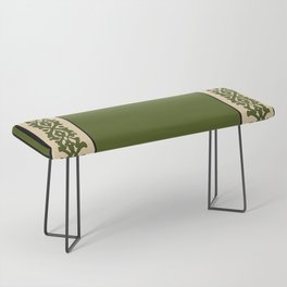 Oriental rug green and beige Bench