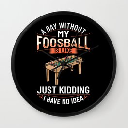 Foosball Table Soccer Game Ball Outdoor Player Wall Clock
