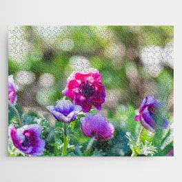 Anemones in the Spring Garden Jigsaw Puzzle