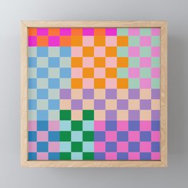 Checkerboard Collage Framed Mini Art Print