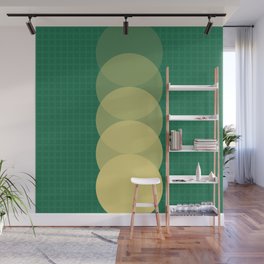 Grid retro color shapes 3 Wall Mural