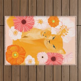 Mother Lion and cub II Outdoor Rug