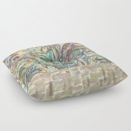 Abalone Turquoise Shell Art Design | Saletta Home Decor Floor Pillow