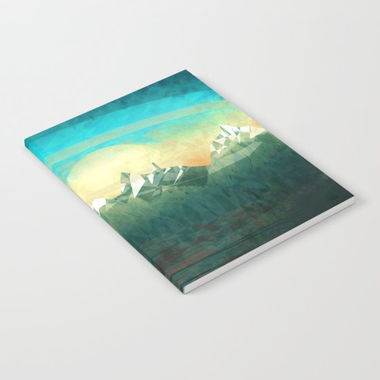 Mountains abowe the blue sky Notebook