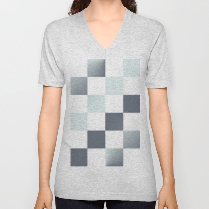 Square Pattern Simple Grid #decor #society6 #buyart V Neck T Shirt