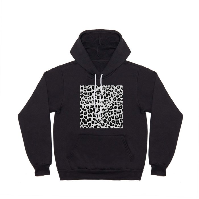 Abstract black white gray jaguar animal print Hoody