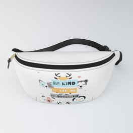 Be Kind Be Strong Be Different Animals Fanny Pack