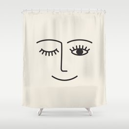 Wink (Off White) Shower Curtain