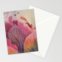 Red Squirrels Stationery Card