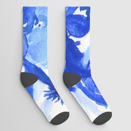 blue stillife Socks