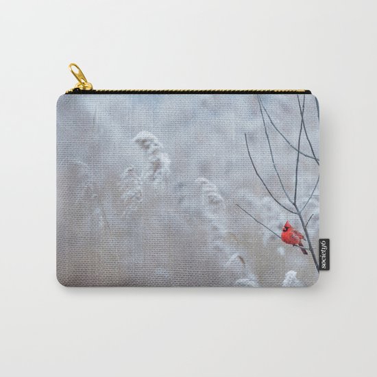 cardinal bird in winter Carry-All Pouch